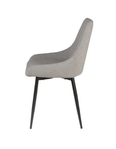 Chaise tissu tissu gris clair
