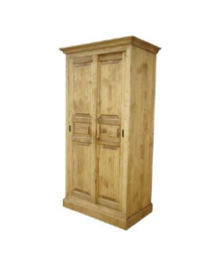 Armoire 2 portes coulissantes 100 cm en pin massif 2