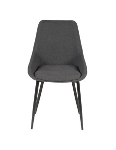 Chaise tissu tissu gris foncé