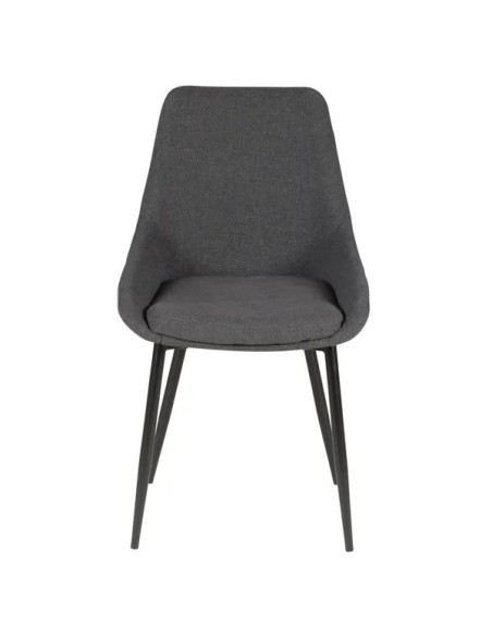 Chaise tissu tissu gris foncé