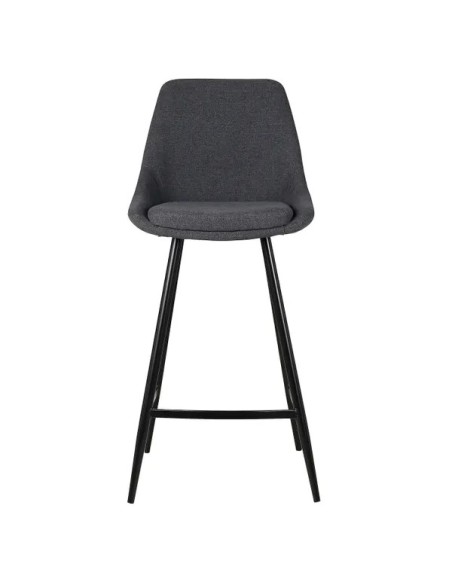Chaise snack tissu gris foncé