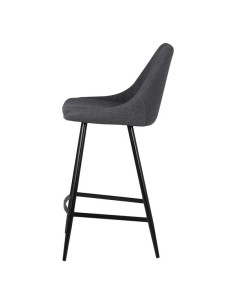 Chaise snack tissu gris foncé 2