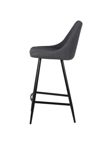 Chaise snack tissu gris foncé