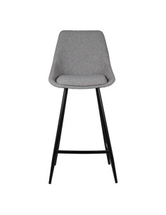 Chaise snack tissu gris clair