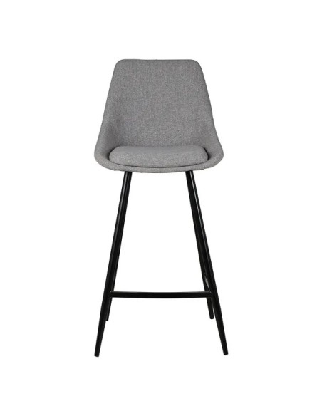Chaise snack tissu gris clair