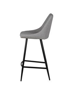 Chaise snack tissu gris clair 2