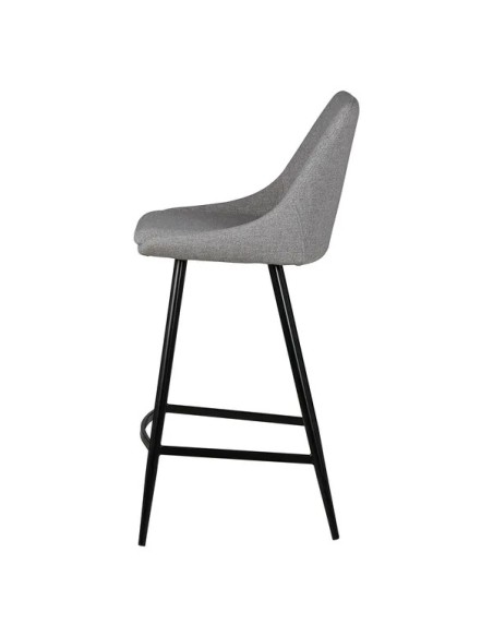 Chaise snack tissu gris clair