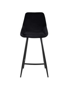 Chaise bar tissu velours noir