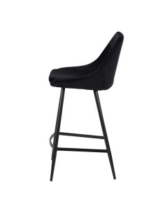 Chaise bar tissu velours noir 2