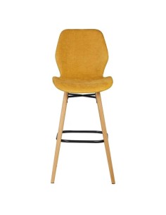 Chaise snack tissu jaune moutarde