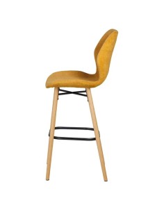 Chaise snack tissu jaune moutarde 2