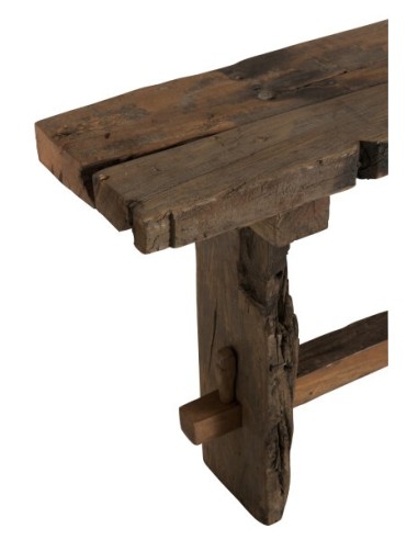 Console en bois brut recyclé marron
