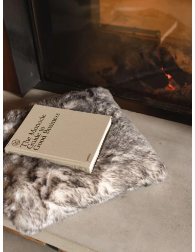 Coussin Fausse Fourrure Sensation Gris