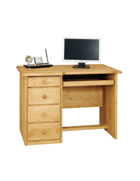 Bureau 4 tiroirs en pin massif