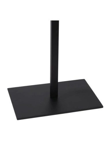 Lampadaire rotin et métal noir