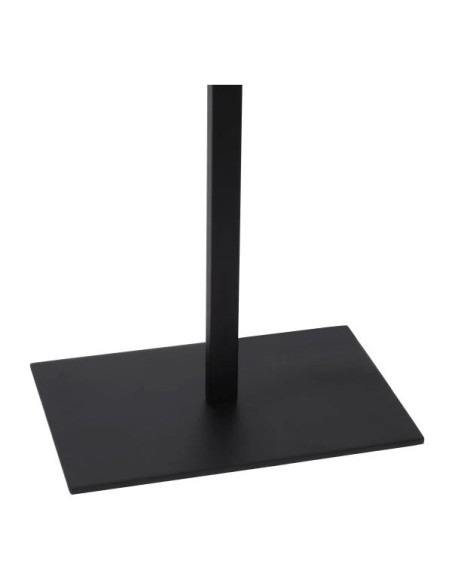 Lampadaire rotin et métal noir