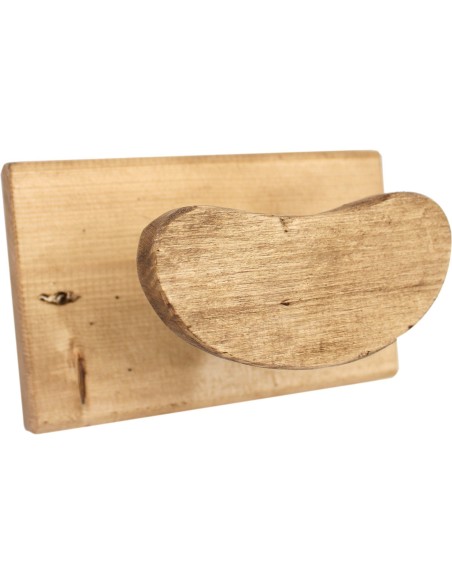 Porte manteaux 1 patère cœur en pin ciré