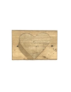 Porte manteaux 1 patère cœur en pin ciré