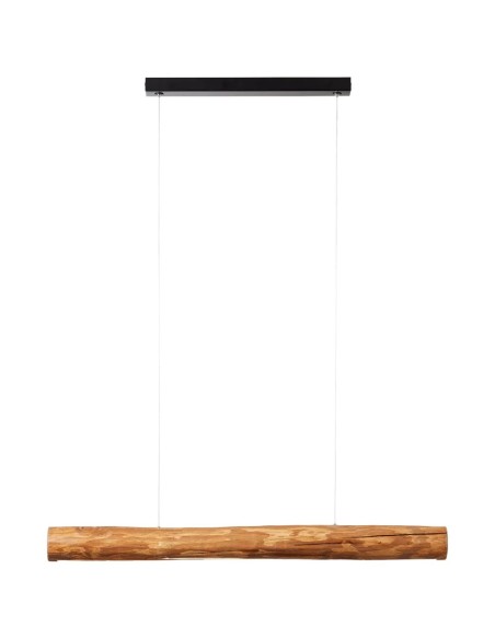 Suspension bois clair avec variation de luminosité