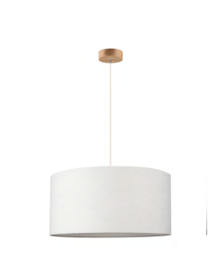 suspension avec abat-jour beige