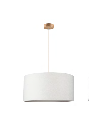 suspension avec abat-jour beige