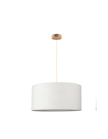 suspension avec abat-jour beige