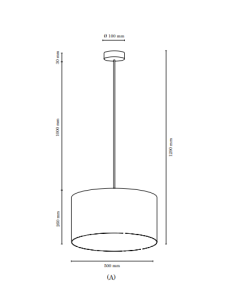 suspension avec abat-jour beige 2
