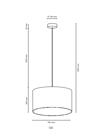 suspension avec abat-jour beige