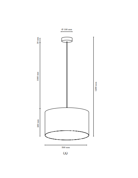 suspension avec abat-jour beige