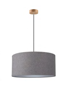 suspension avec abat-jour gris