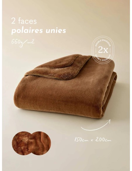 Plaid Cosy Monochrome Camel 150 x 200 cm