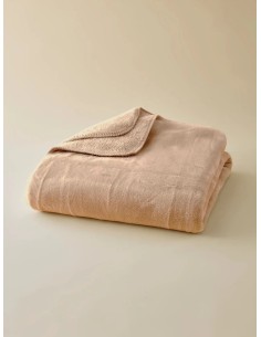 Plaid Cosy Monochrome Gingembre 150 x 200 cm