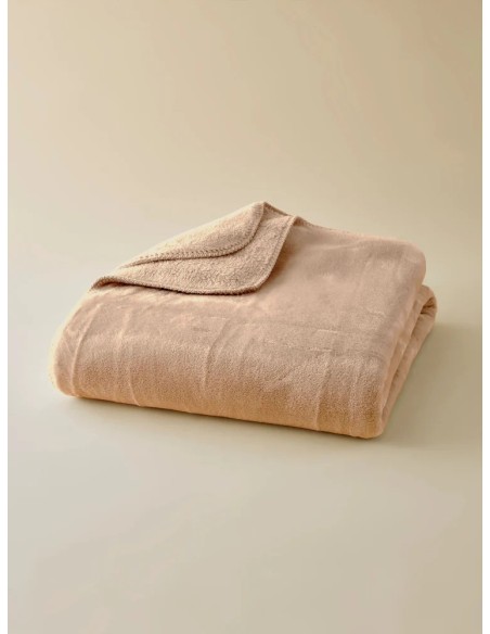 Plaid Cosy Monochrome Gingembre 150 x 200 cm