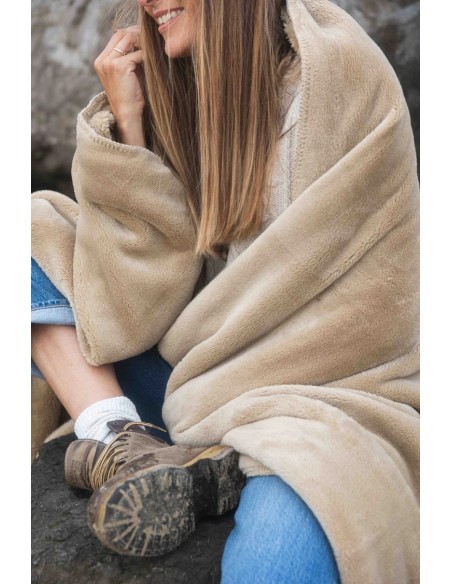 Plaid Cosy Monochrome Gingembre 150 x 200 cm