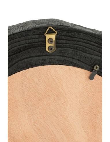 Miroir Irregulier Paulownia Bois Noir