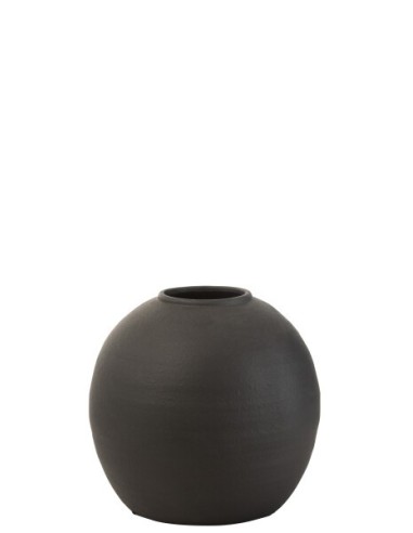 Vase Rond Ciment Noir