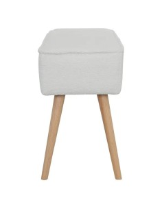 Banc tissu effet laine bouclette écru 2