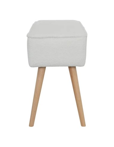 Banc tissu effet laine bouclette écru