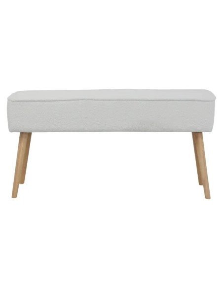 Banc tissu effet laine bouclette écru