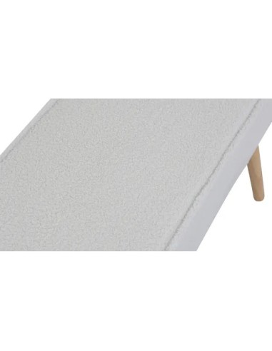 Banc tissu effet laine bouclette écru