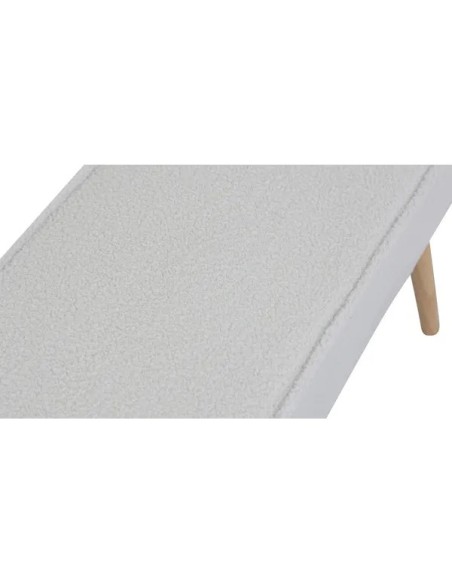Banc tissu effet laine bouclette écru