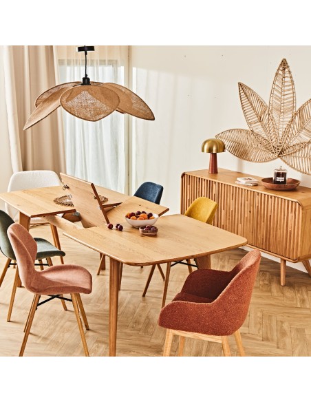 Table repas  140 cm avec allonge intégrée