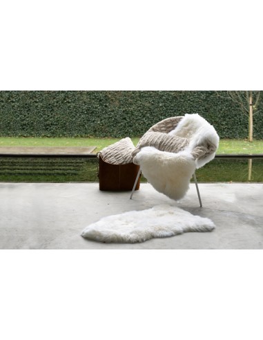 Peau mouton nouvelle-zélande blanc 90-100cm