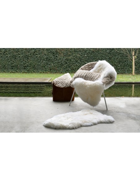 Peau mouton nouvelle-zélande blanc 90-100cm