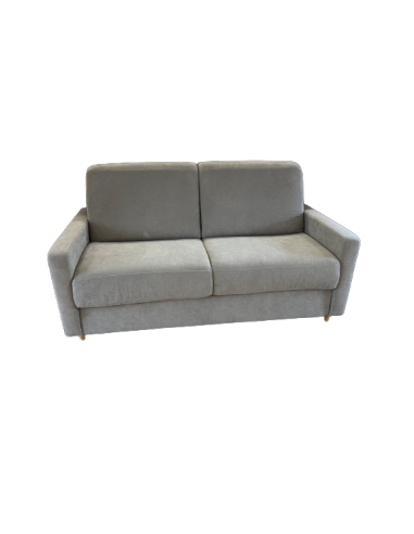 Canapé convertible taupe Willy Couchage 160 Matelas 18cm