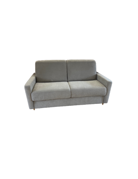 Canapé convertible taupe Willy Couchage 160 Matelas 18cm