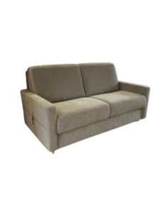Canapé convertible taupe Willy Couchage 160 Matelas 18cm