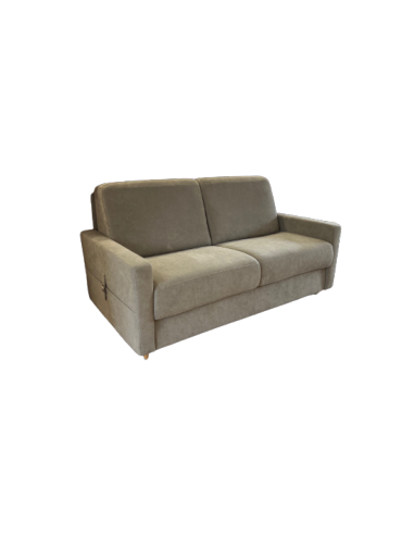 Canapé convertible taupe Willy Couchage 160 Matelas 18cm