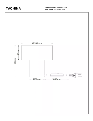 Lucide TACHINA - Lampe de table