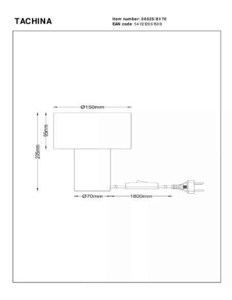 Lucide TACHINA - Lampe de table